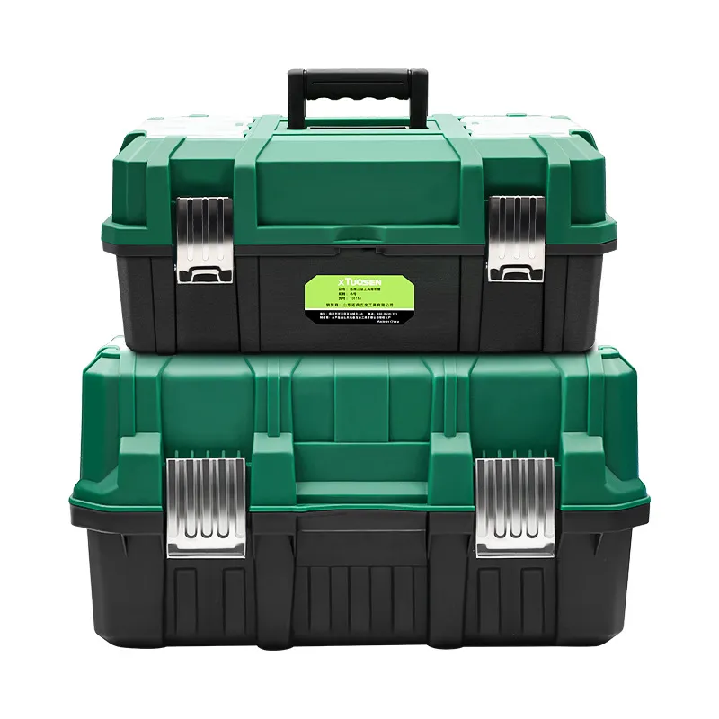 3-Layer Folding Waterproof Tool Box – Multifunctional Plastic Storage Case with Cantilever Trays, Electrician & Automotive Repair Tool Organizer for Home, Workshop & Car